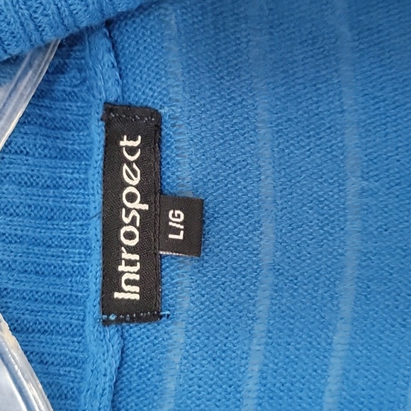 Introspect lightweight cardigan sweater royal blue L - Picture 3 of 5